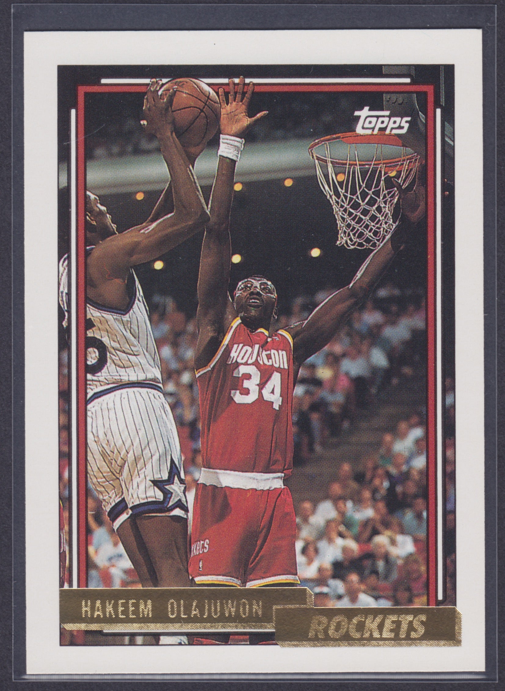 1992-93 Topps Gold #337 Hakeem Olajuwon - NBA