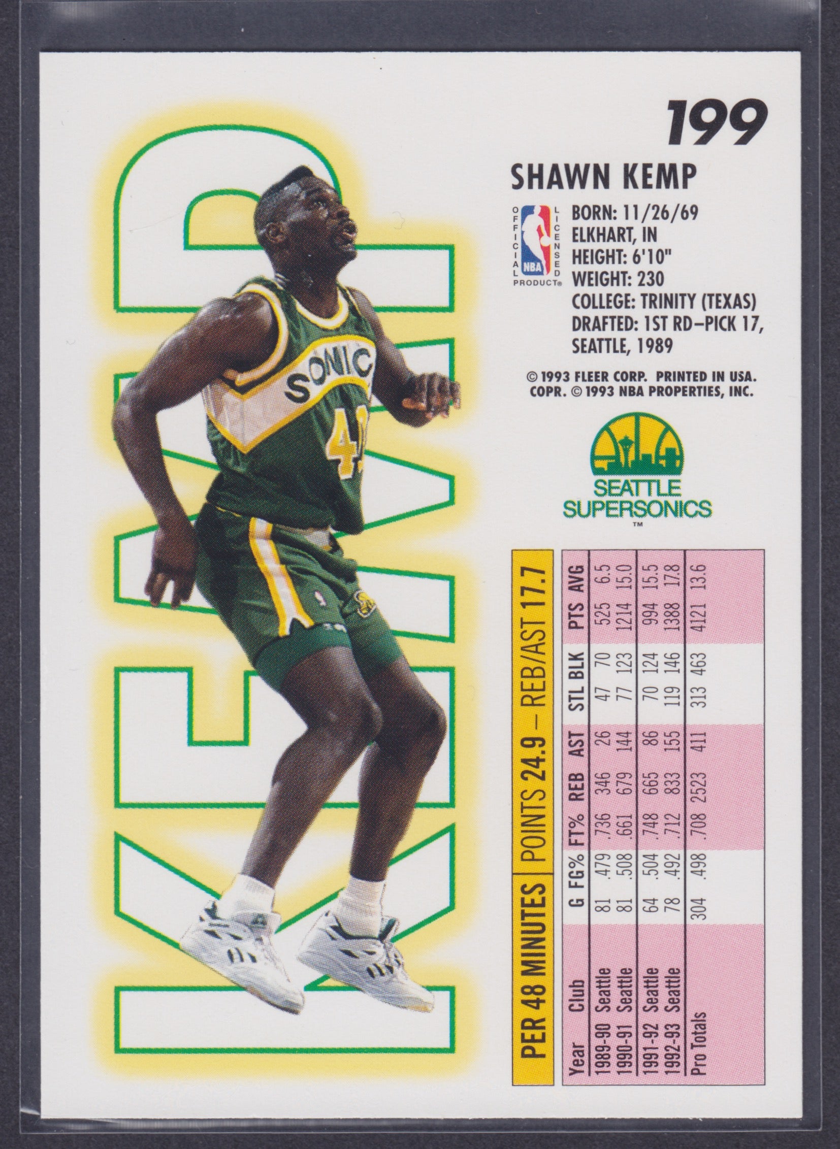 1993-94 Fleer #199 Shawn Kemp - NBA