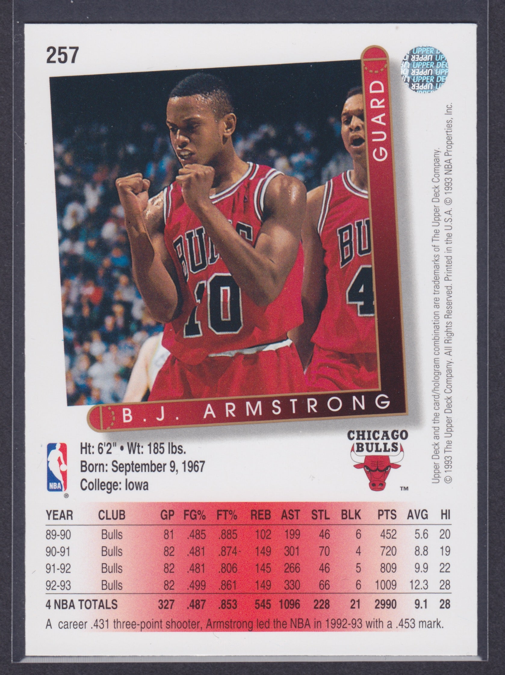 1993-94 Upper Deck #257 B.J. Armstrong - NBA