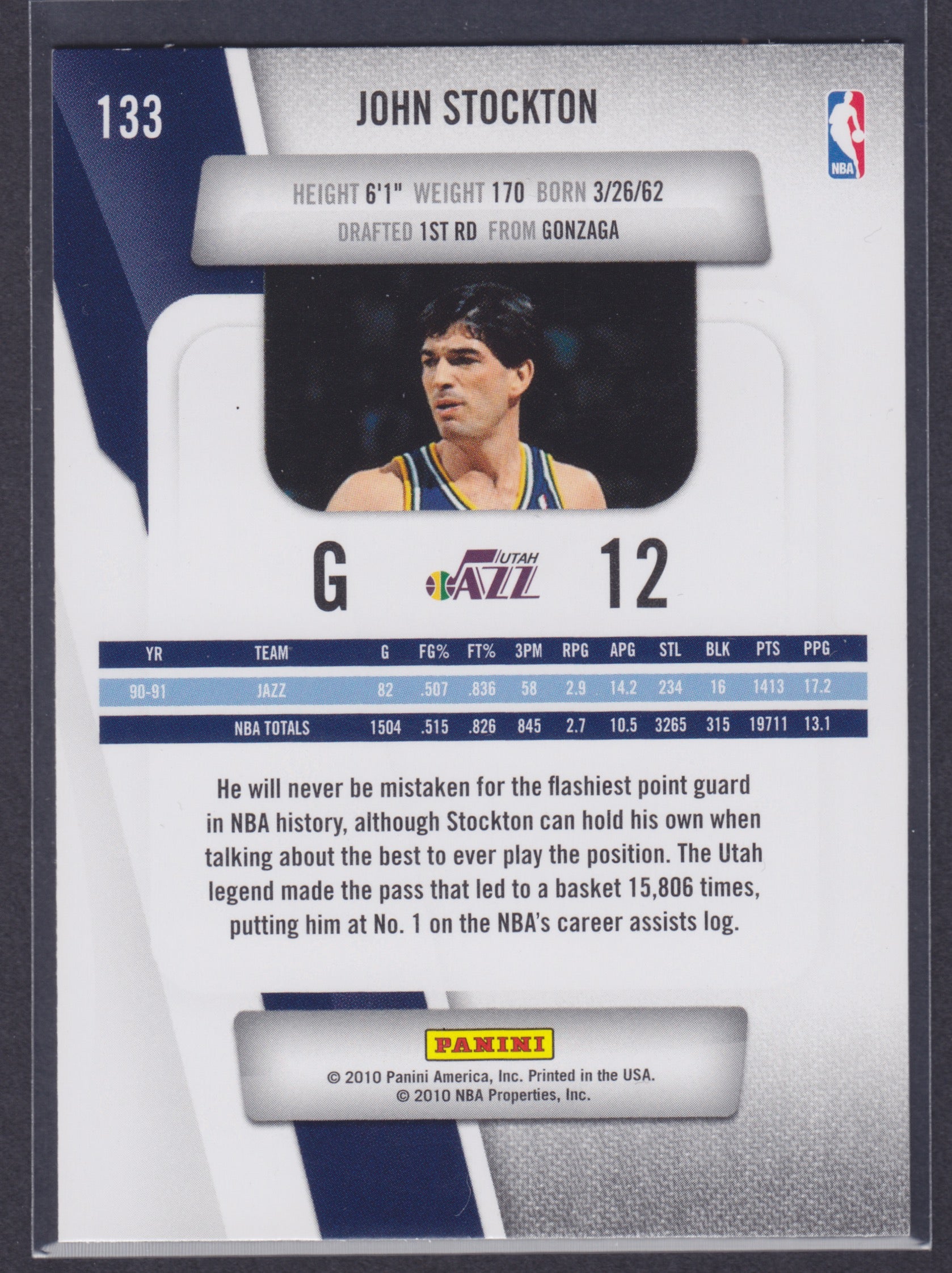 2010-11 Prestige #133 John Stockton - NBA