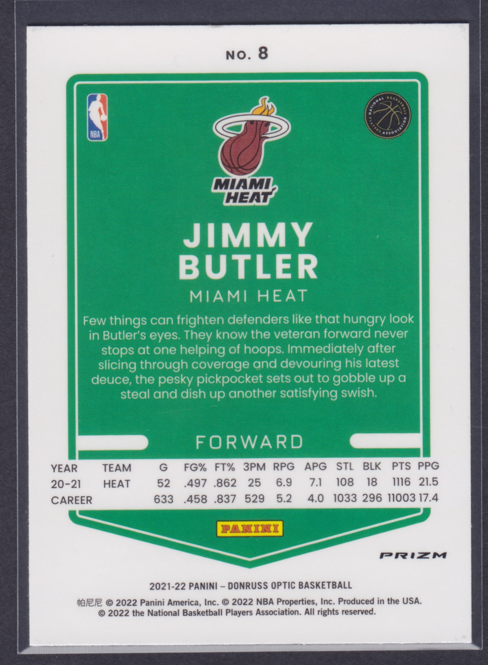 2020-21 Donruss Optic Blue Velocity #33 Jimmy Butler - NBA