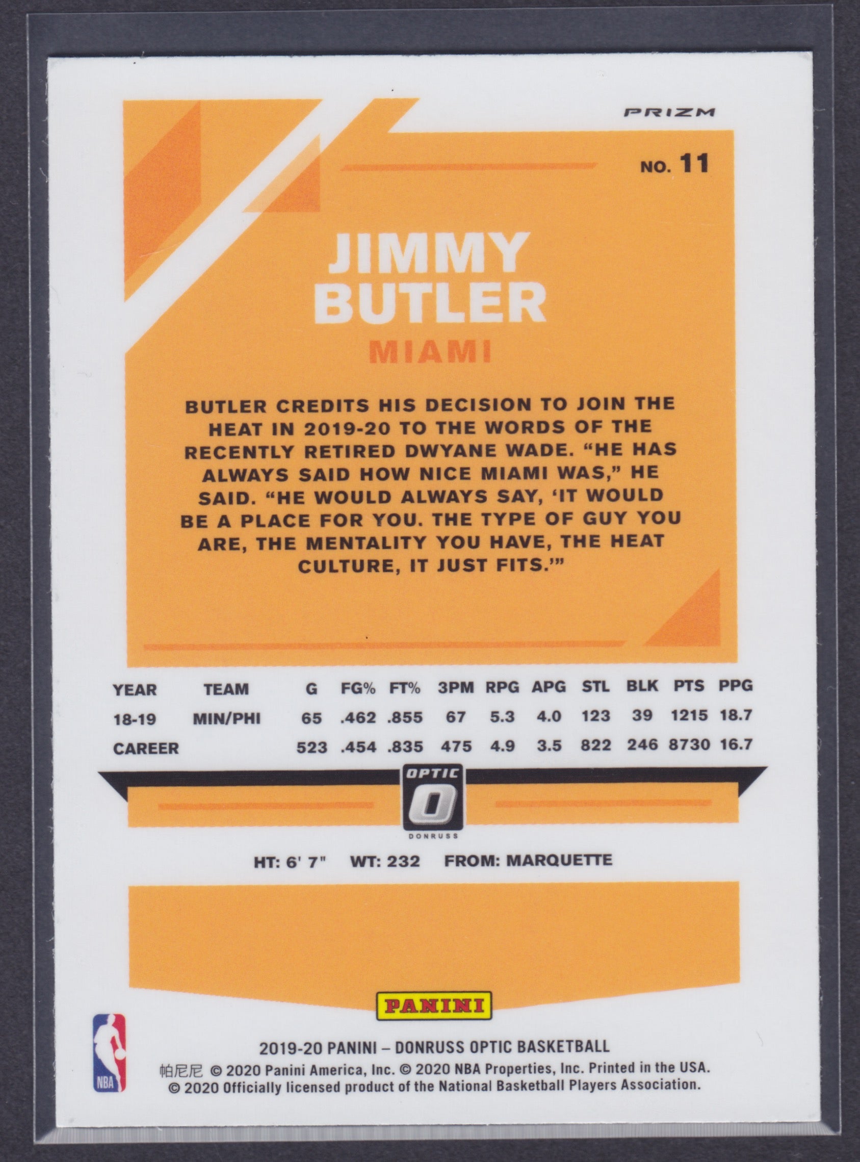 2021-22 Donruss Optic Holo #8 Jimmy Butler - NBA
