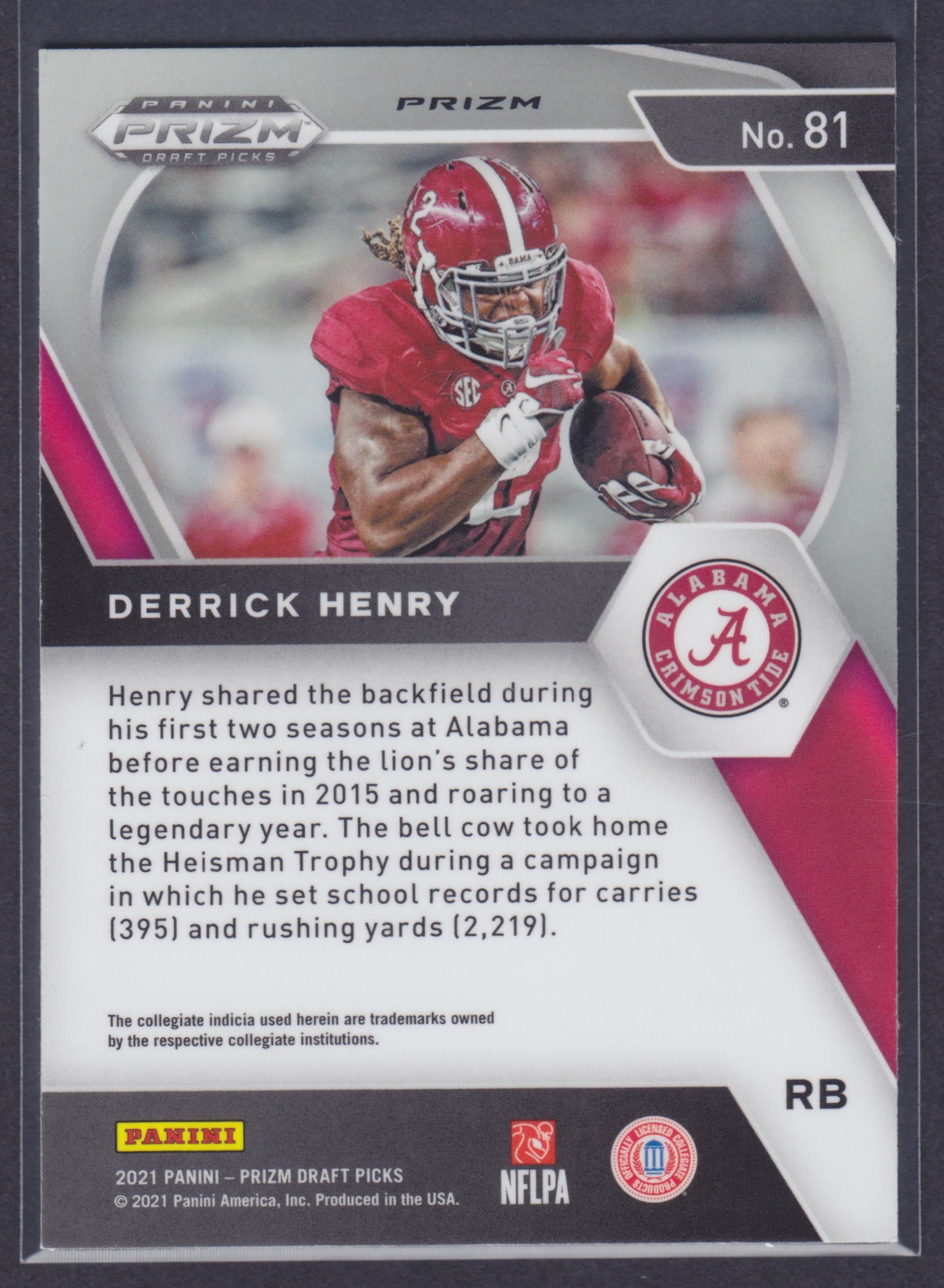 2021 Panini Prizm Draft Picks Prizms Silver #81 Derrick Henry - NFL