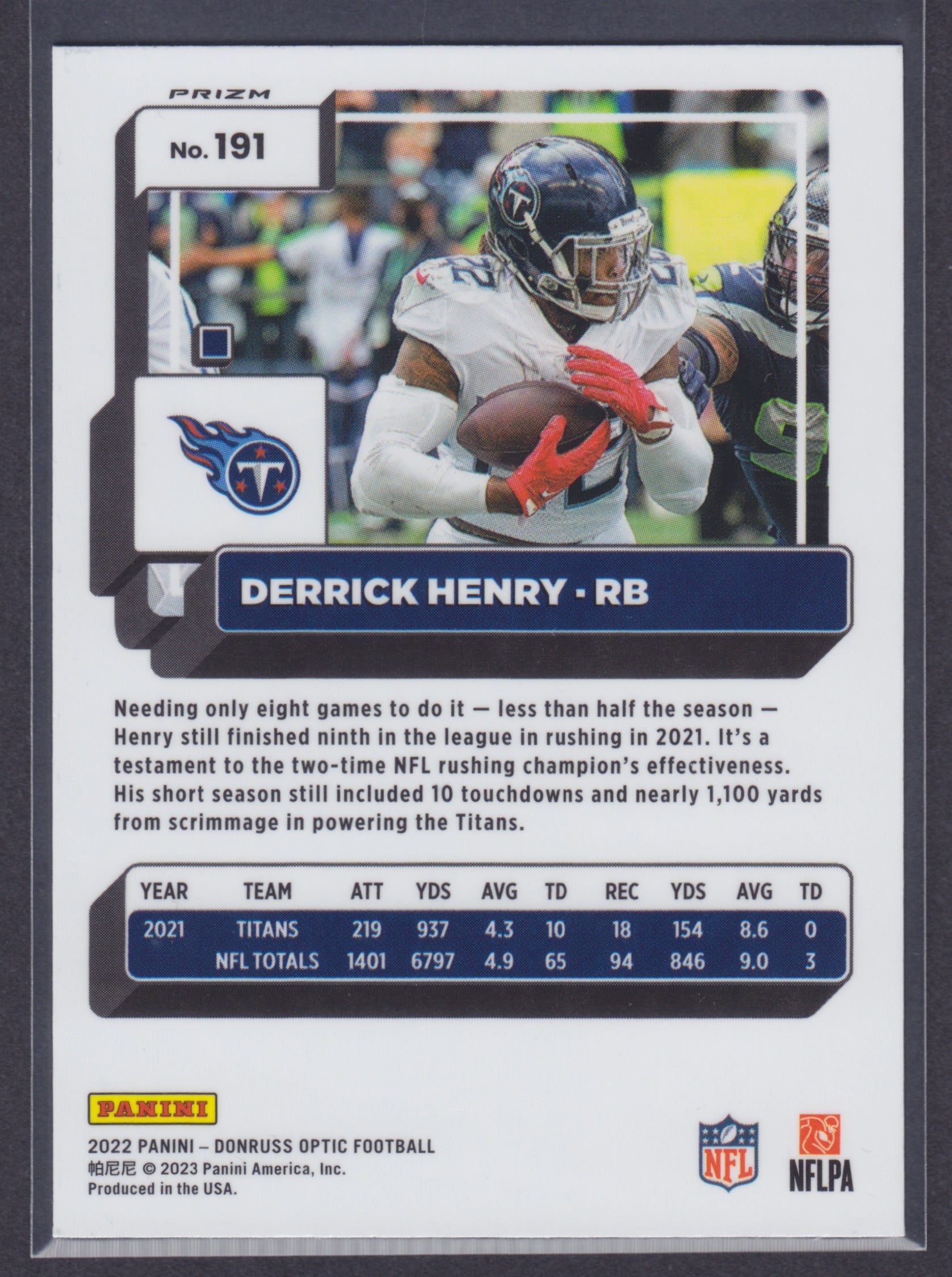 2022 Donruss Optic Holo #191 Derrick Henry - NFL