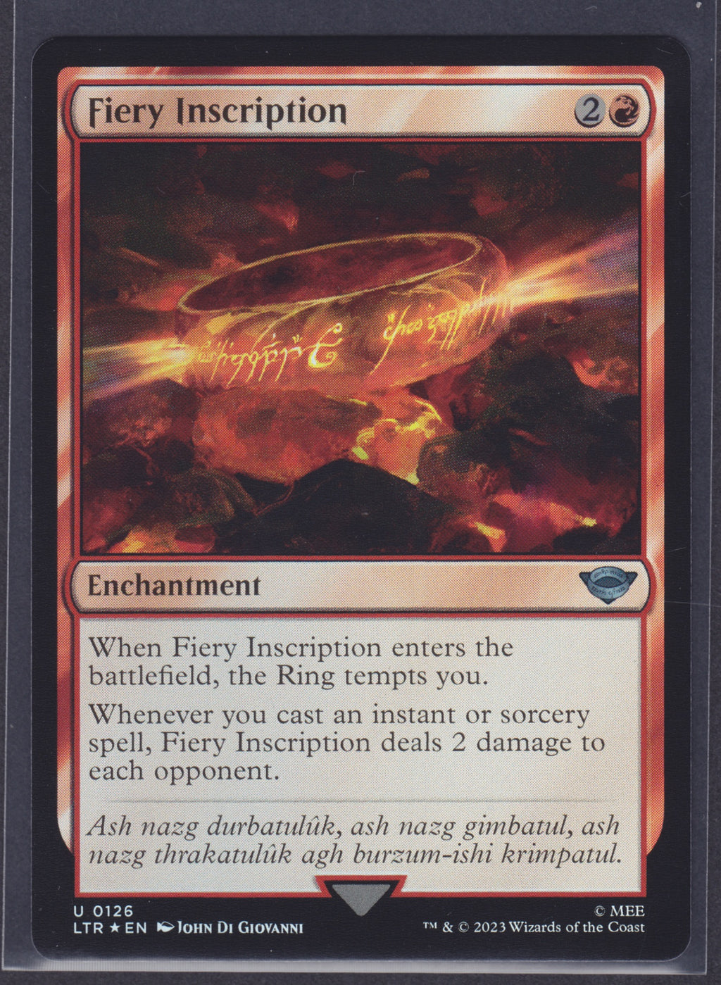 FOIL Fiery Inscription #126 The Lord of the Rings: Tales of Middle-earth - MTG